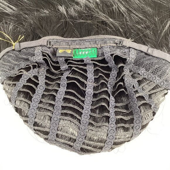 Saffron #1B Off Black Straight Premium Synthetic Lace Front Wig - Picture 7 of 9